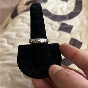 Elegant Sterling Silver and diamond band